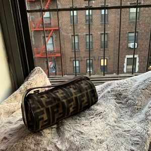 Fendi Mini zucca Canvas And Leather Roll